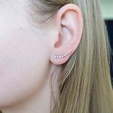 Diamond Curved Ear Cuff