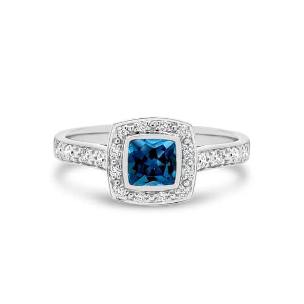 London Blue Topaz Diamond Ring York Jewellers AU