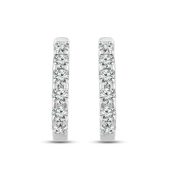 Lab Grown Diamond Huggie Earrings TDW=1.00ct