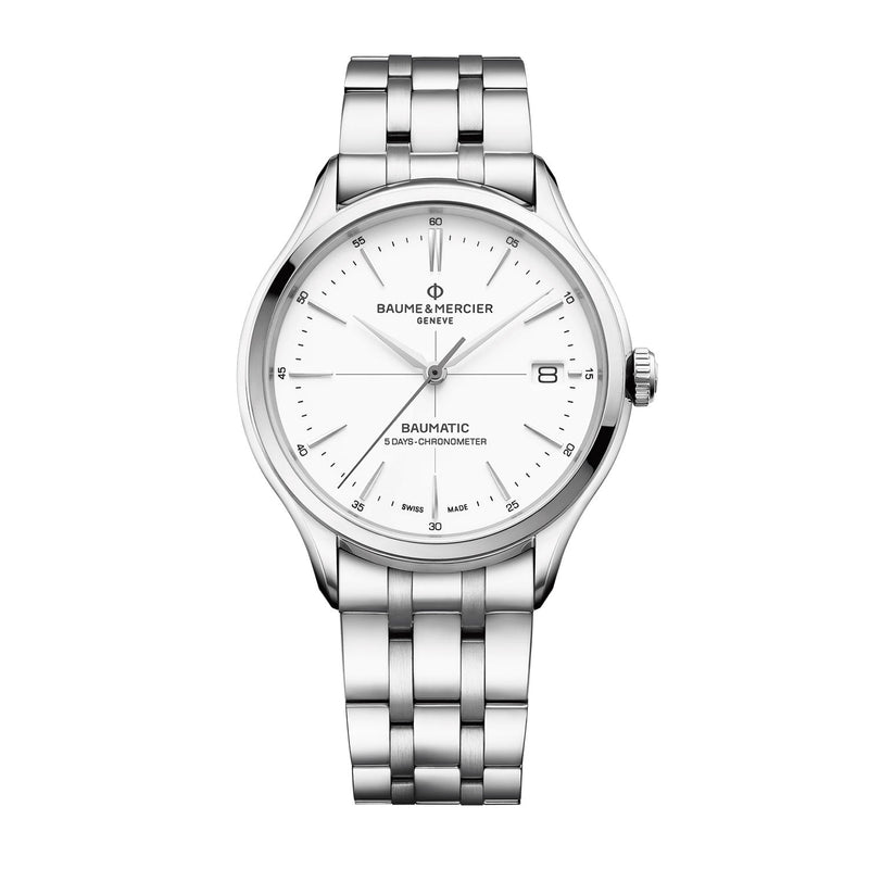 Baume & Mercier Clifton Automatic, Cosc Certified, Date Men's Watch 40mm