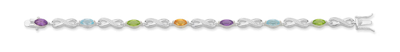 Multi-Coloured Gemstone Bracelet
