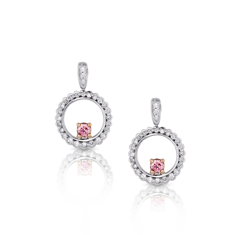 Pink Kimberley Diamond Drop Earrings