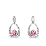 Pink Spinel & Diamond Earrings