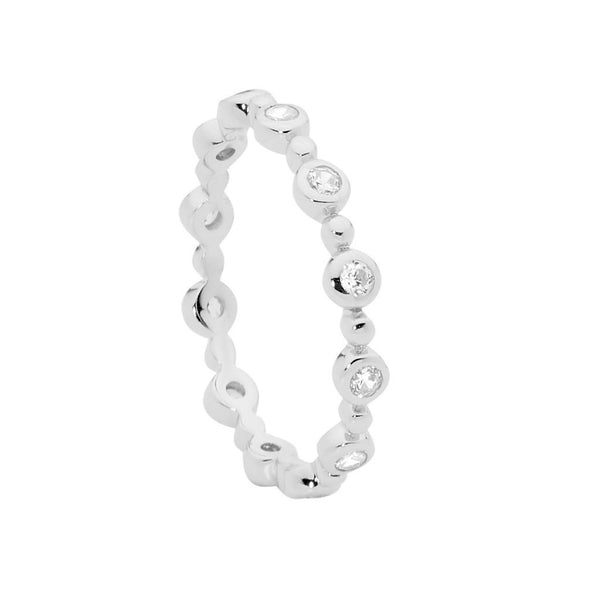 Bezel & Bubble Stacker Ring