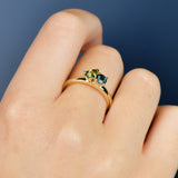 La Deux Australian Green & Blue Sapphire Ring