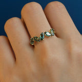 'Matilda' Australian Teal Sapphire Ring