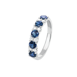'Kaia' Australian Blue Sapphire & Diamond Ring