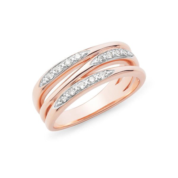 Rose gold dress ring top