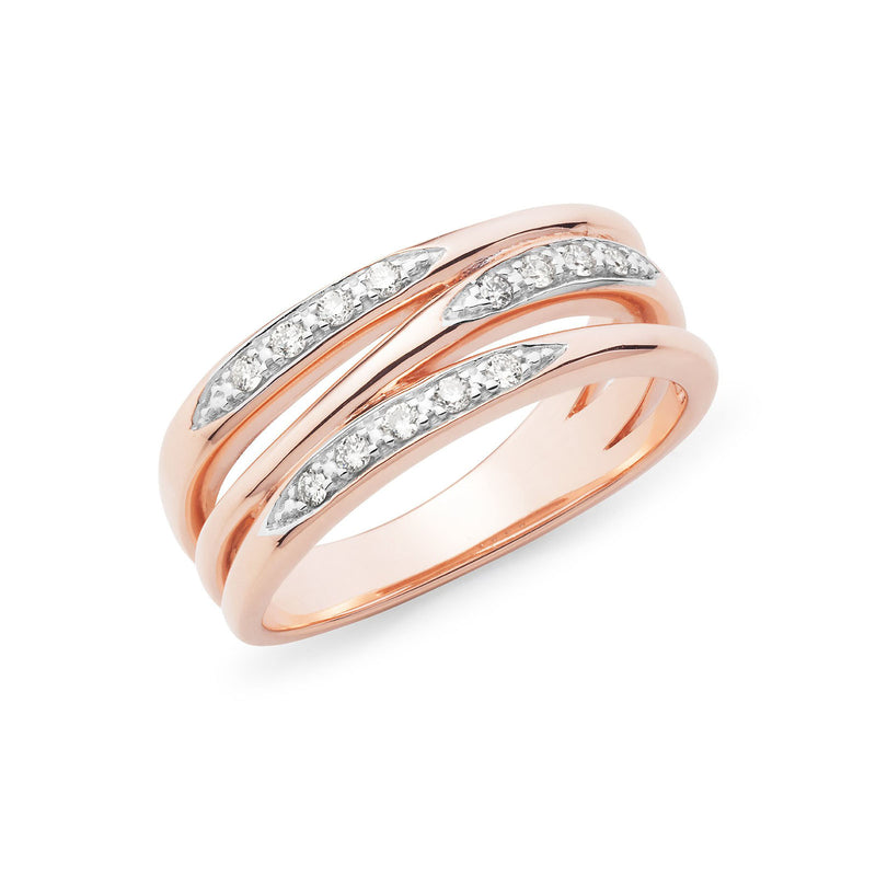 Rose Gold Diamond Dress Ring