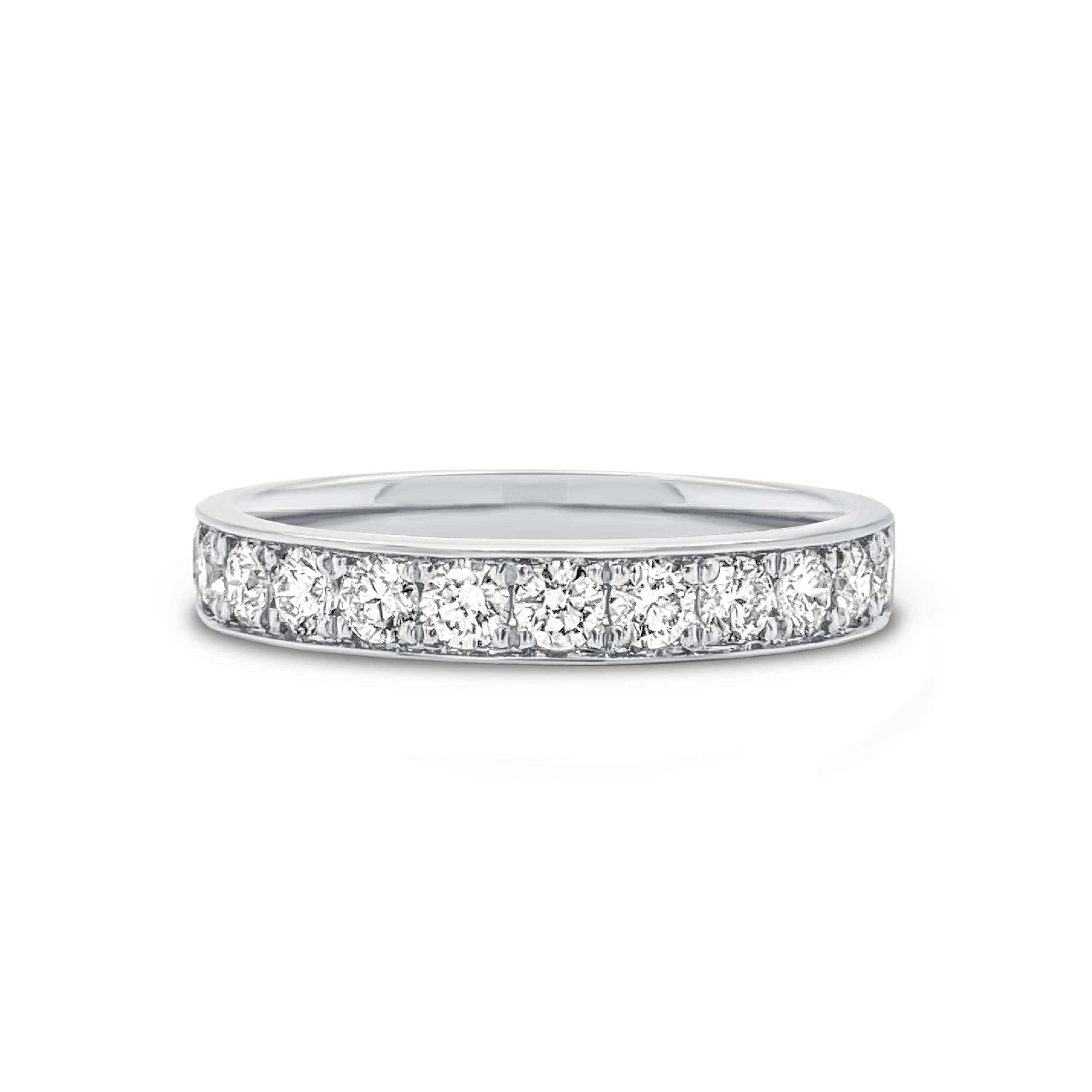 Grain Set White Gold Diamond Wedding Ring York Jewellers AU
